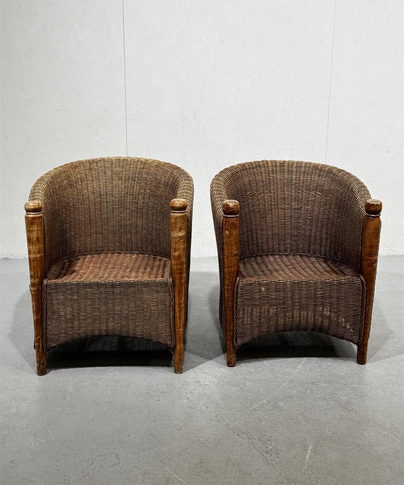 Vintage rottinki tuoli (2 kpl)