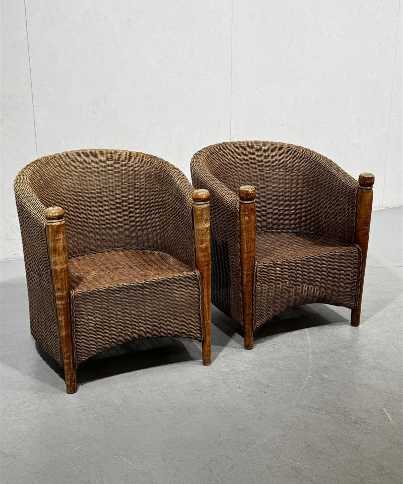 Vintage rottinki tuoli (2 kpl)