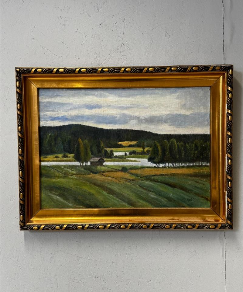 Taulu öljyväri maisemamaalaus signeerattu