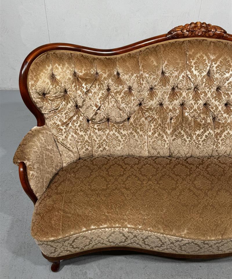 Vintage Rokokoo sohva vakosametti