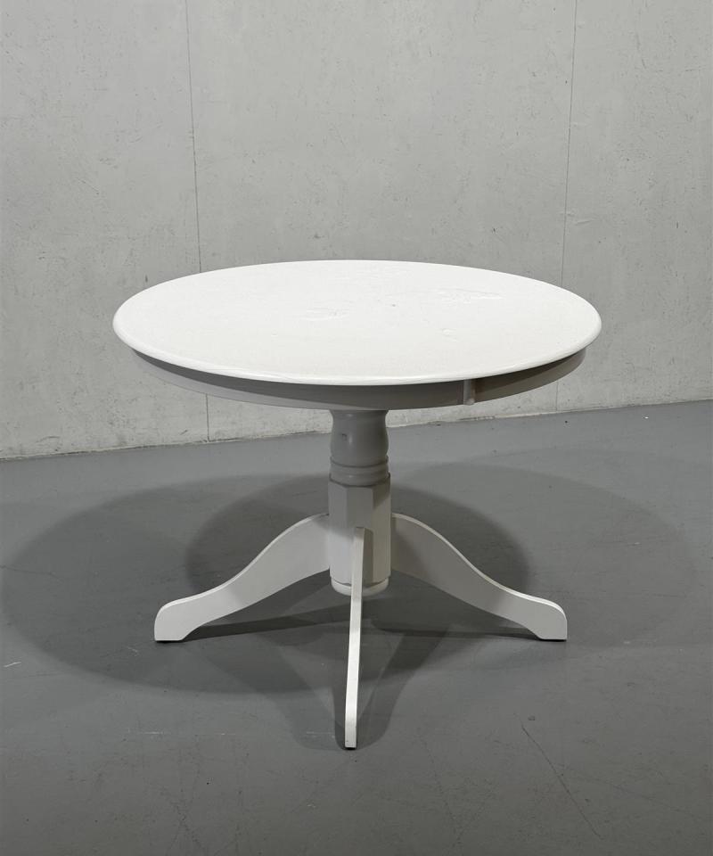 Pyöreä ruokapöytä valkoinen entisöijälle