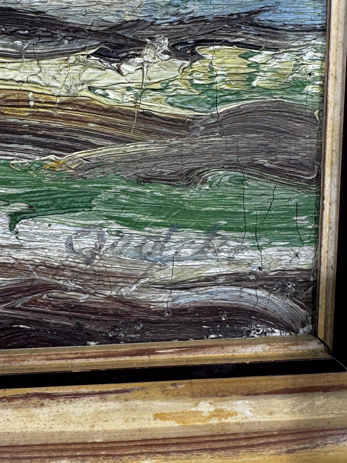 Taulu öljyväri maisemamaalaus tuntematon