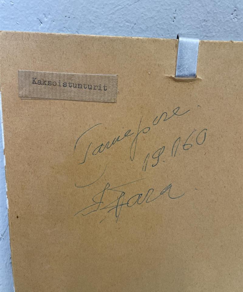 Taulu Kaksoistunturit akvarelli, signeerattu