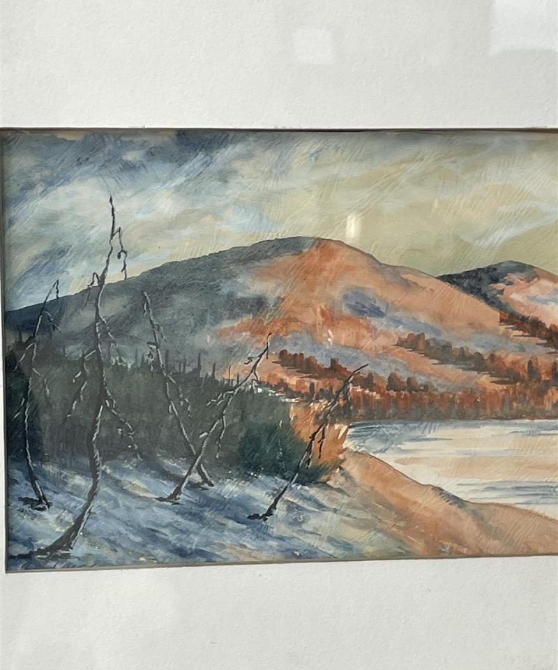 Taulu Kaksoistunturit akvarelli, signeerattu