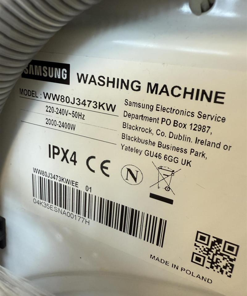 Samsung WW80J3473KW pesukone