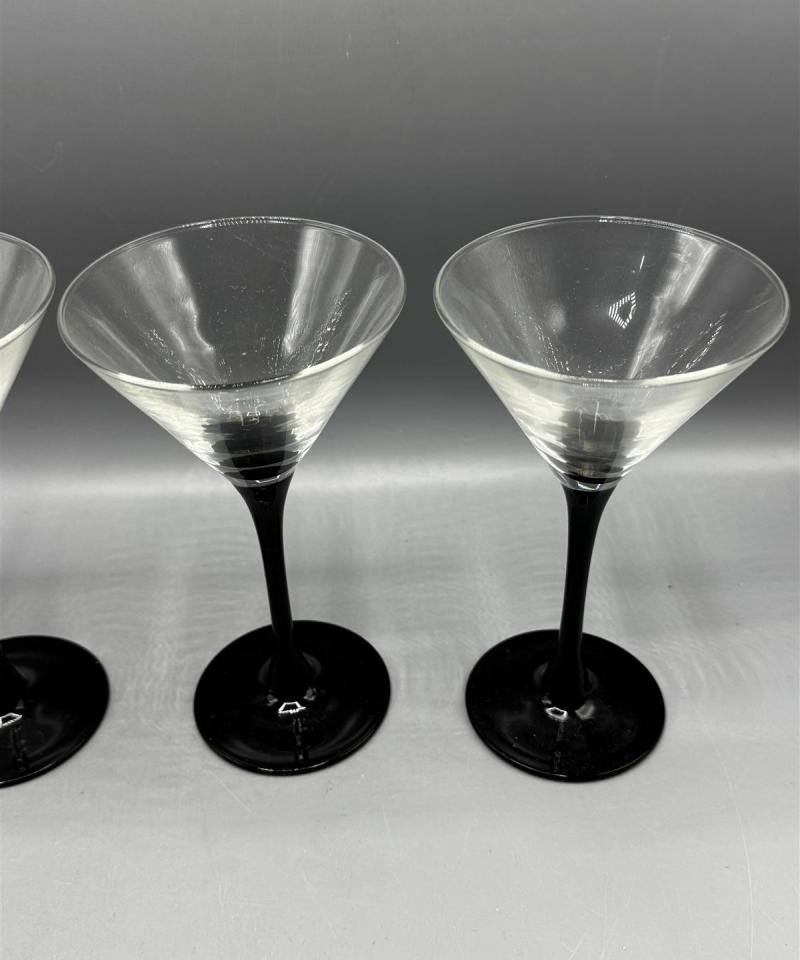 Cocktail lasit (4kpl) musta jalka