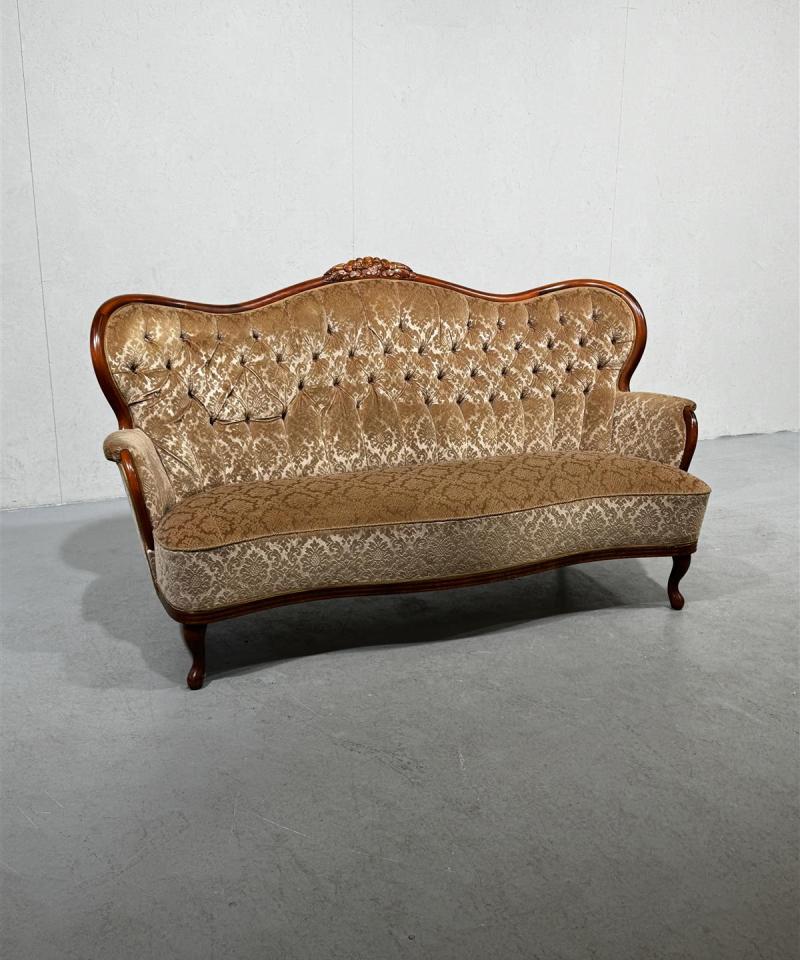 Vintage Rokokoo sohva vakosametti