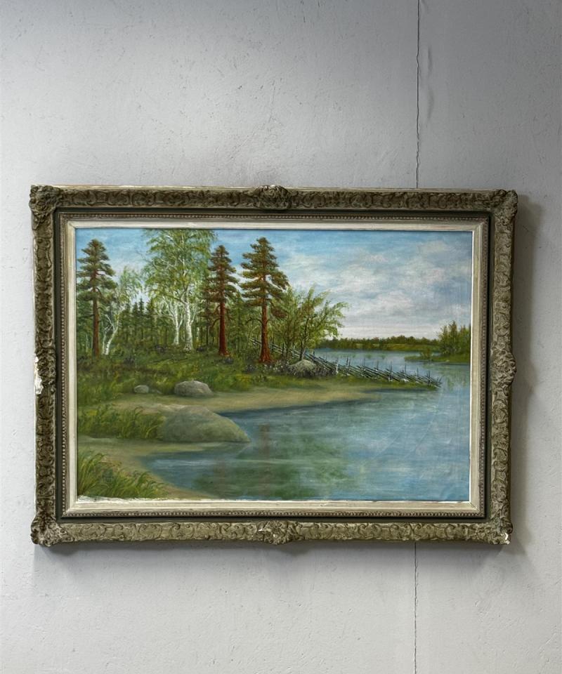 Taulu öljyväri maisemamaalaus J V Pajala