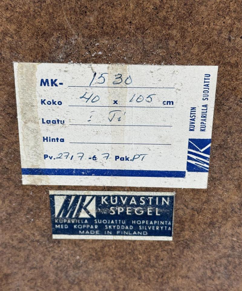 Vintage teak peili 40x105cm