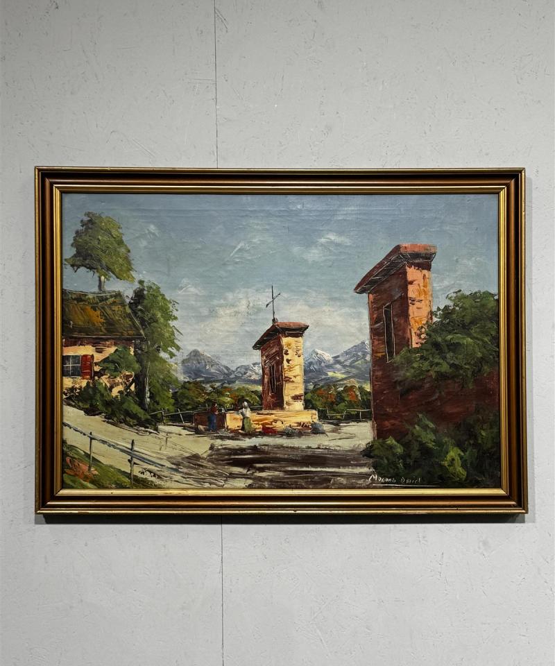 Taulu öljyväri maisema tunnistamaton