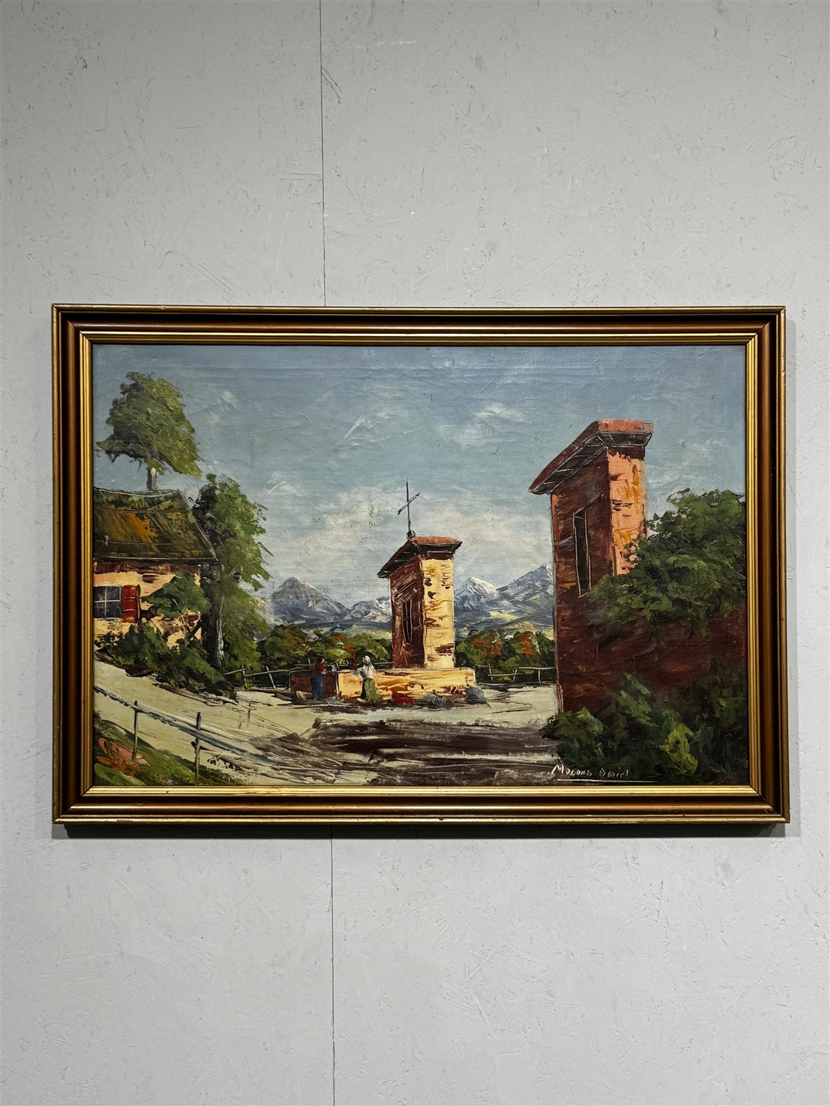 Taulu öljyväri maisema tunnistamaton