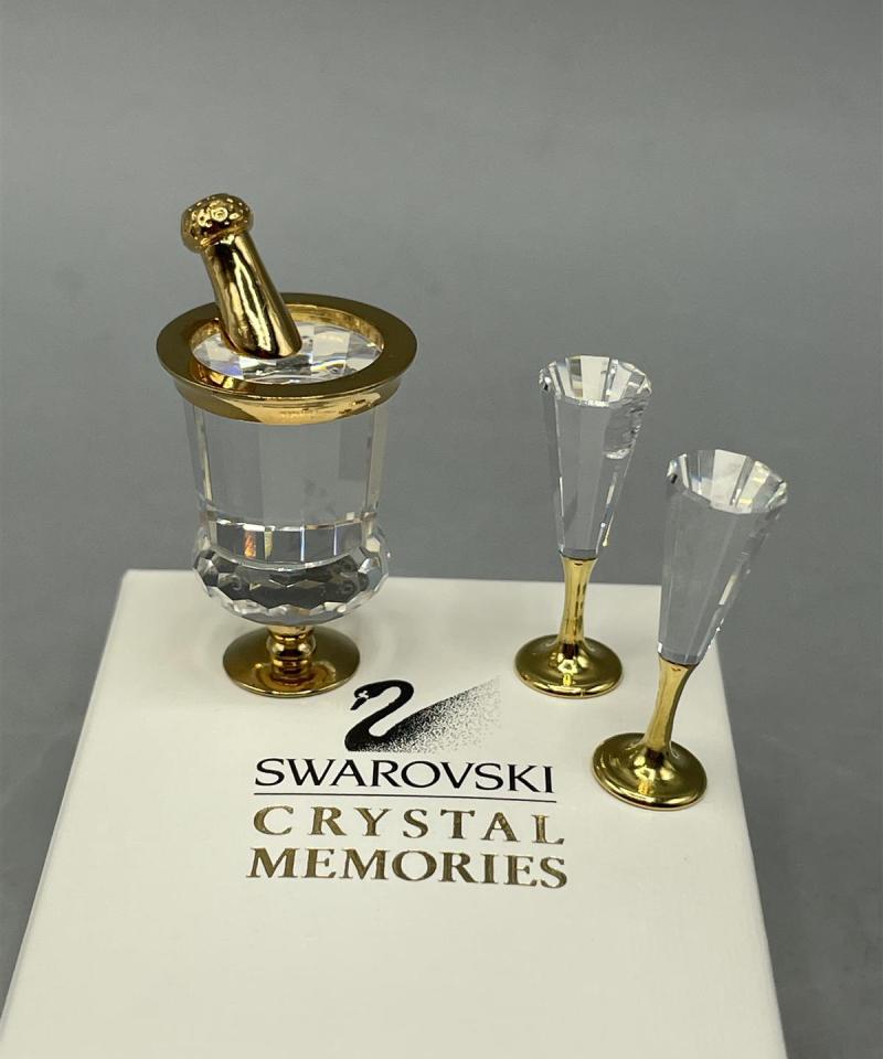 Swarovski Crystal Memories miniatyyri samppanja astiat