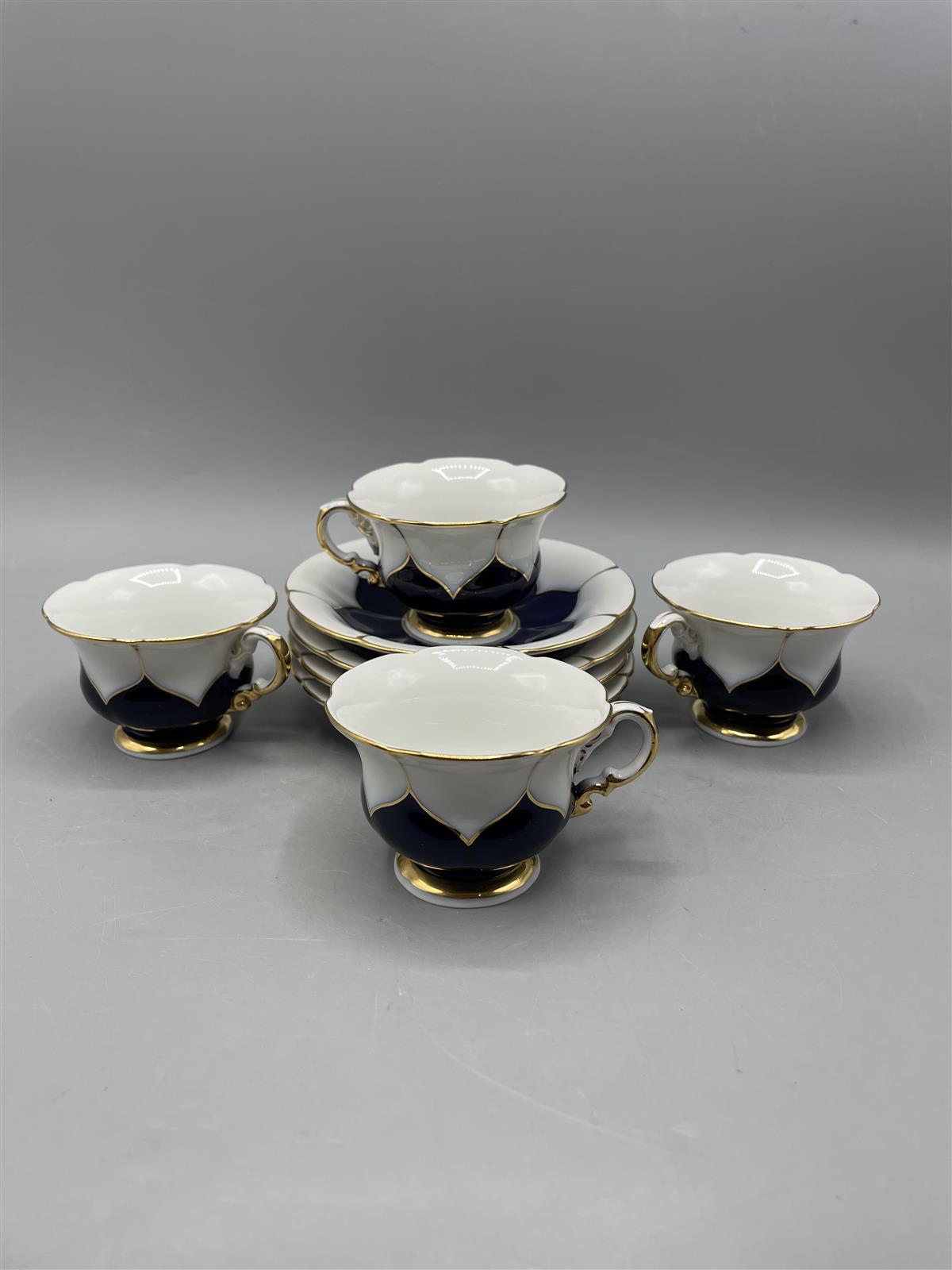 Meissen Posliini kahvikupit ja lautaset 4kpl