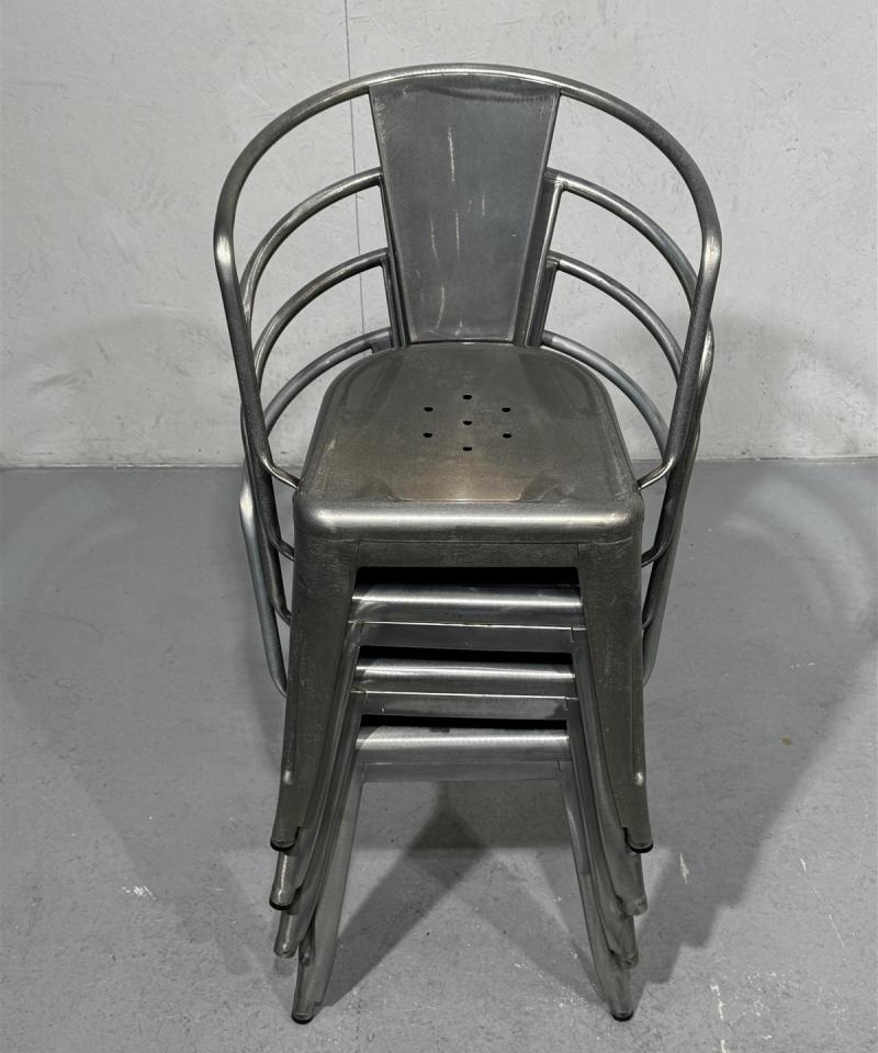 Metallituolit (4kpl) pinottavat