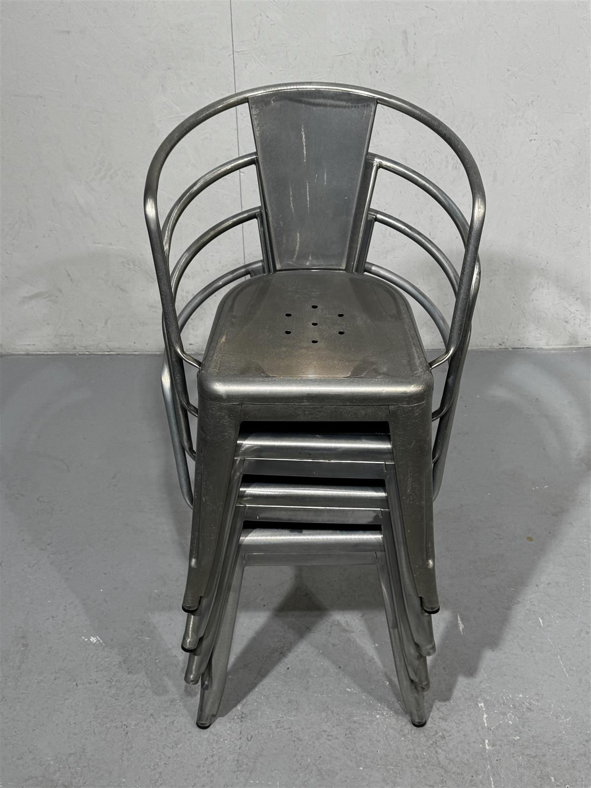 Metallituolit (4kpl) pinottavat