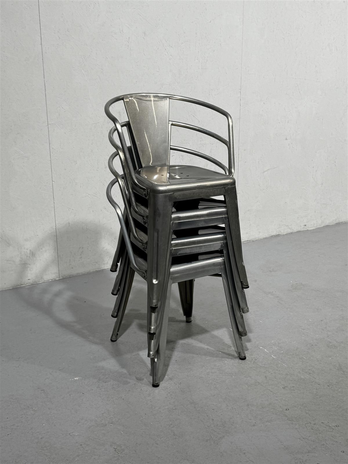 Metallituolit (4kpl) pinottavat