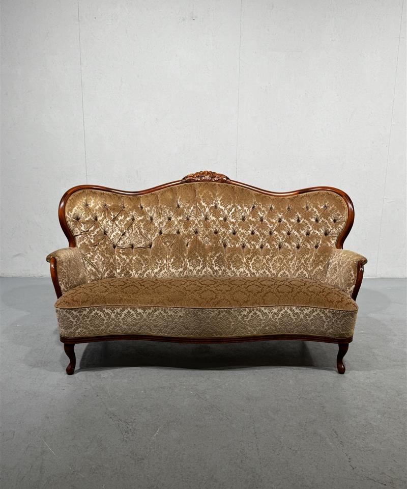 Vintage Rokokoo sohva vakosametti