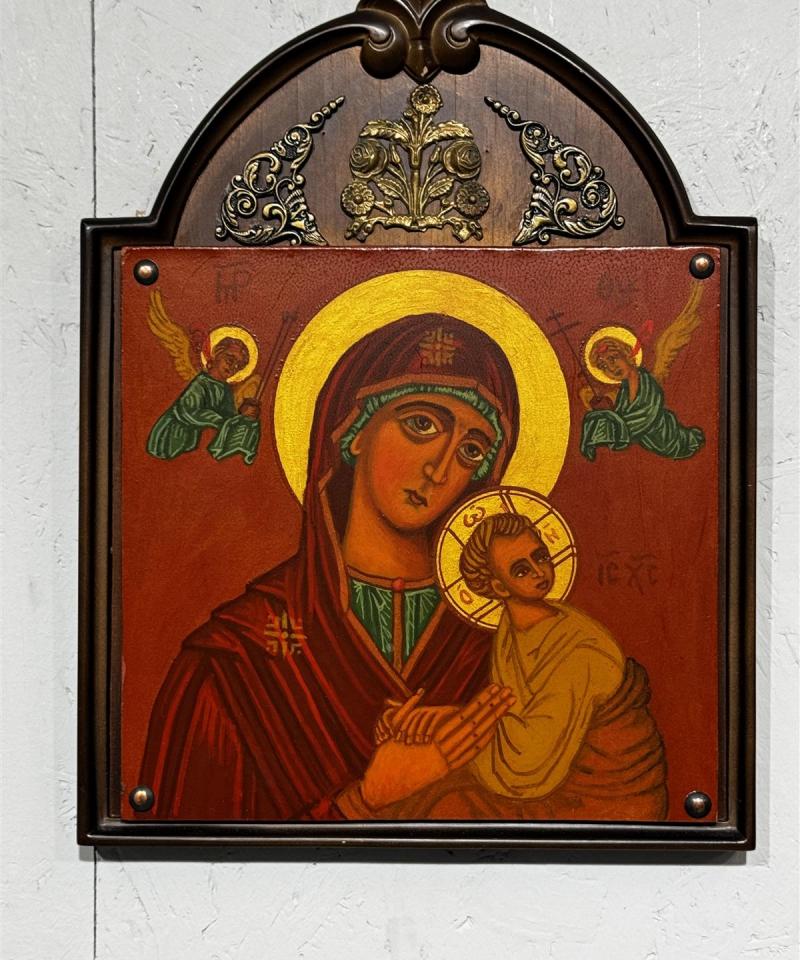 Ikonitaulu Neitsyt Maria ja Jeesus Juhani Lehti