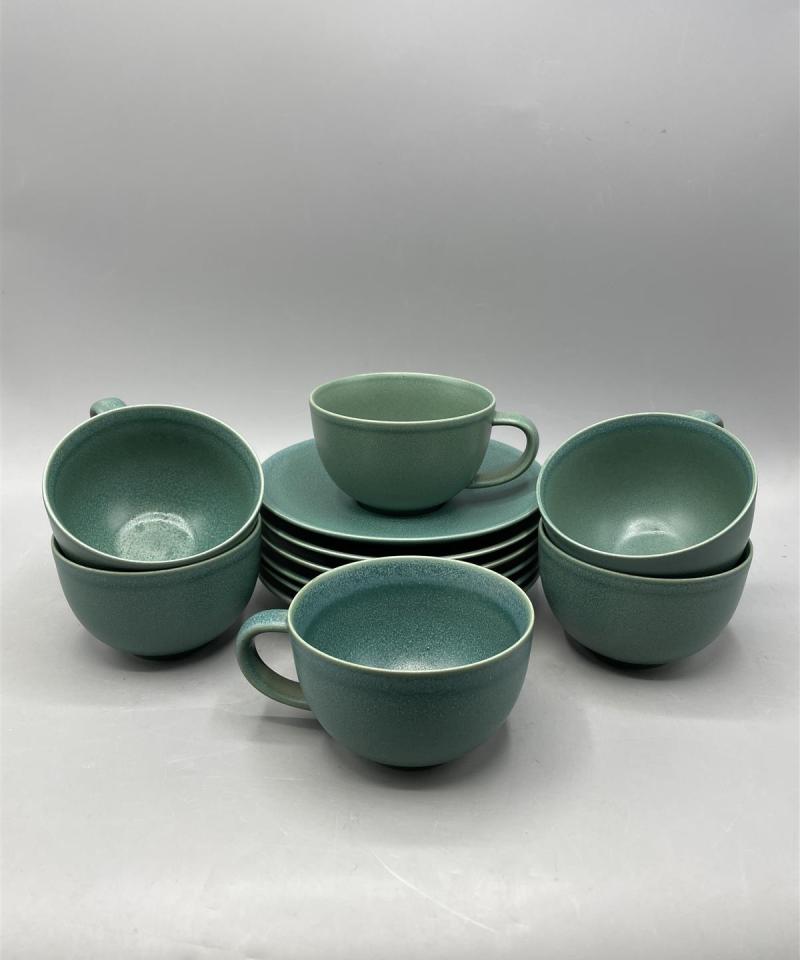 Arabia 24H vihreä kahvikuppi 6kpl, Heikki Orvola