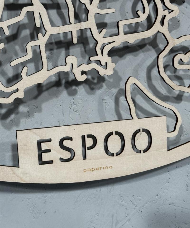 Papurino Karttataulu Espoo Suur-Tapiola pyöreä