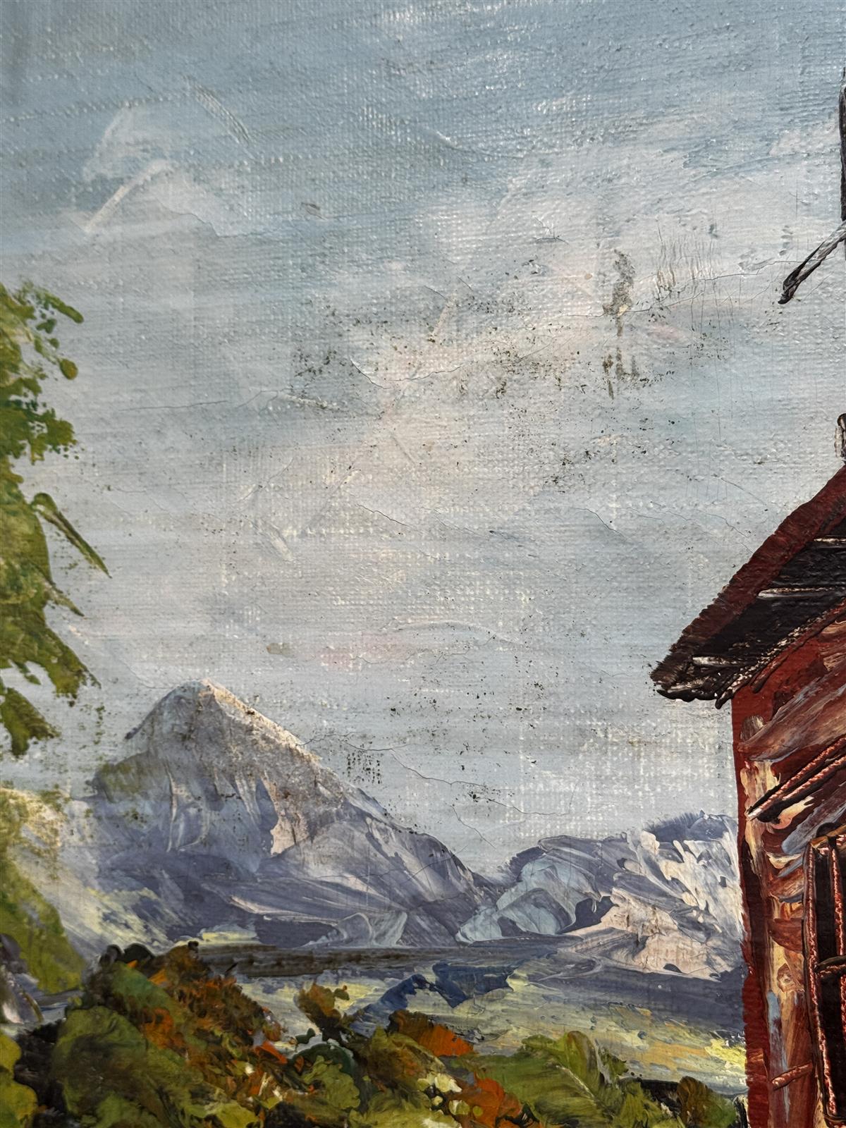 Taulu öljyväri maisema tunnistamaton