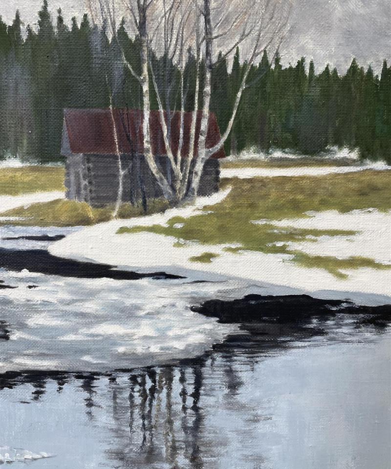 Taulu maisema öljyväri, Jaakko Ahopalo 1977