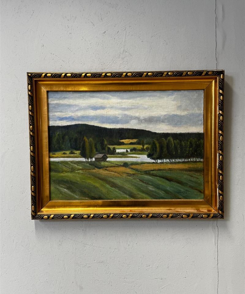 Taulu öljyväri maisemamaalaus signeerattu