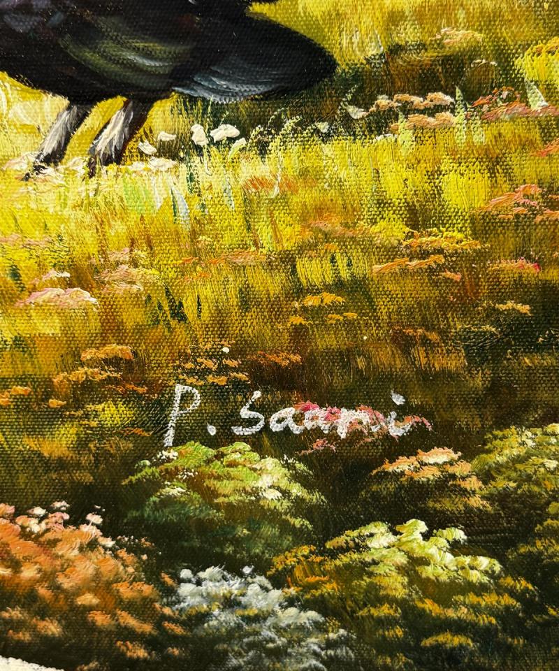 Taulu öljyväri metsot P Saari