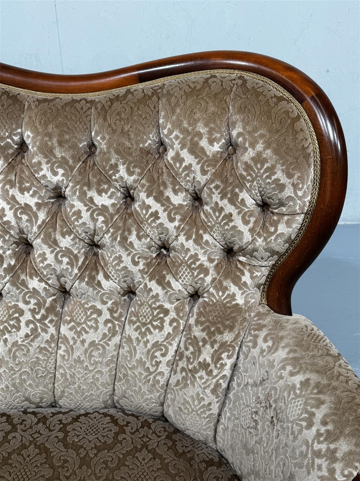 Vintage Rokokoo sohva vakosametti