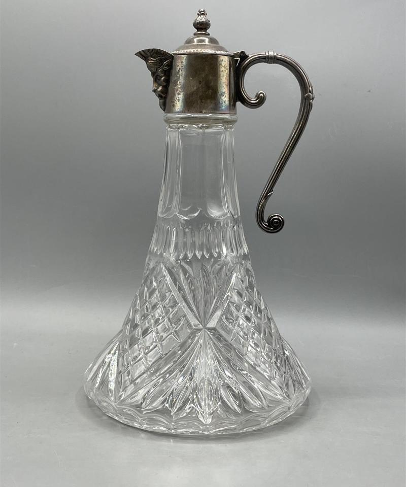 Vintage ”Bacchus” hopeoitu viinikarahvi