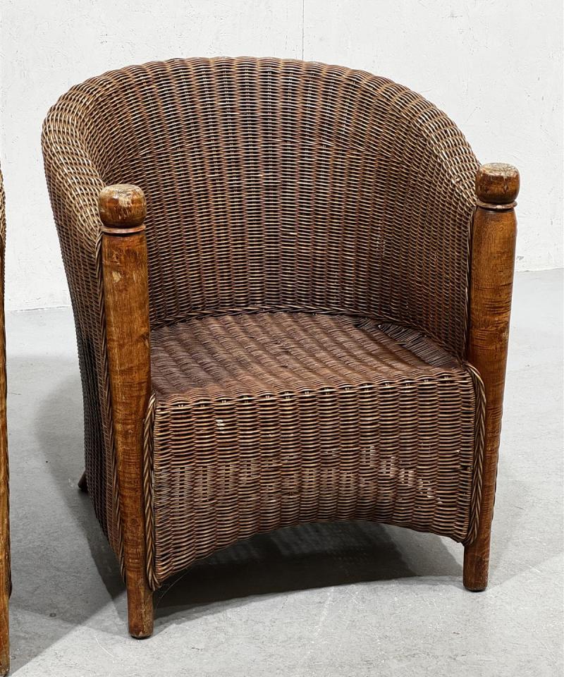 Vintage rottinki tuoli (2 kpl)