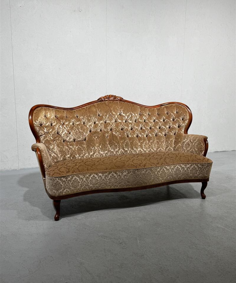 Vintage Rokokoo sohva vakosametti