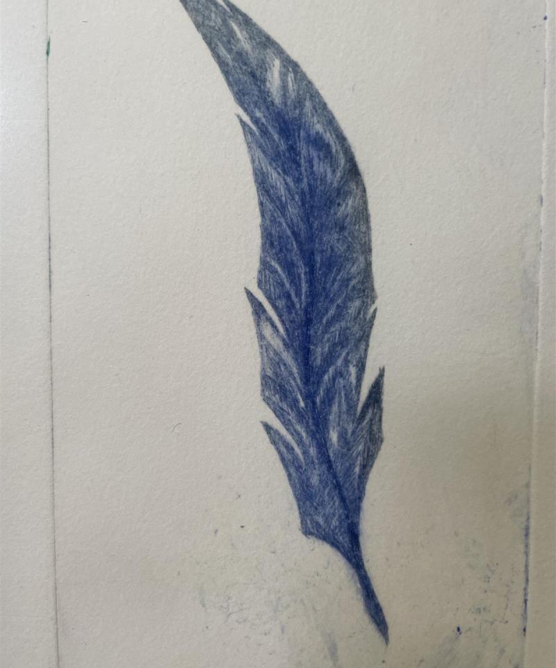 Taulu sininen sulka teos, Huttunen -99