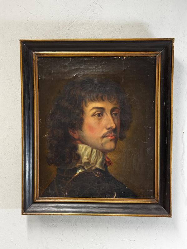 Taulu "Miehen rintakuva, kopio van Dyckin mukaan" kopio Fanny Lundahl