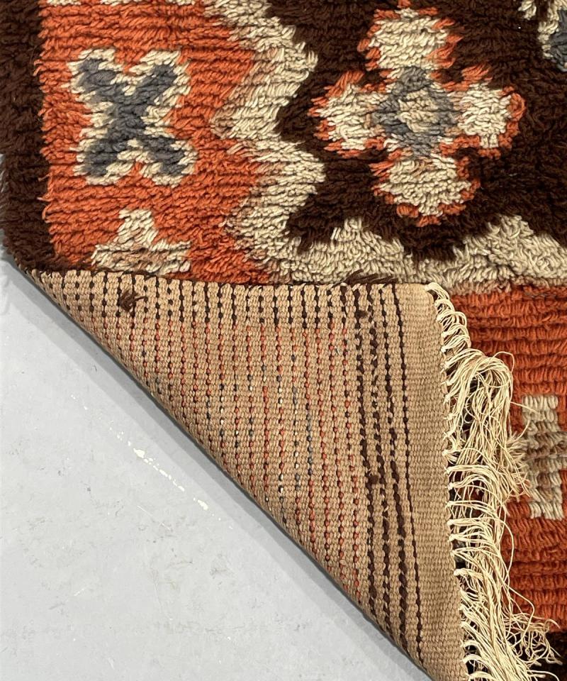 Vintage ryijy ”Elämänkukka” 100x148cm, Aino Backman