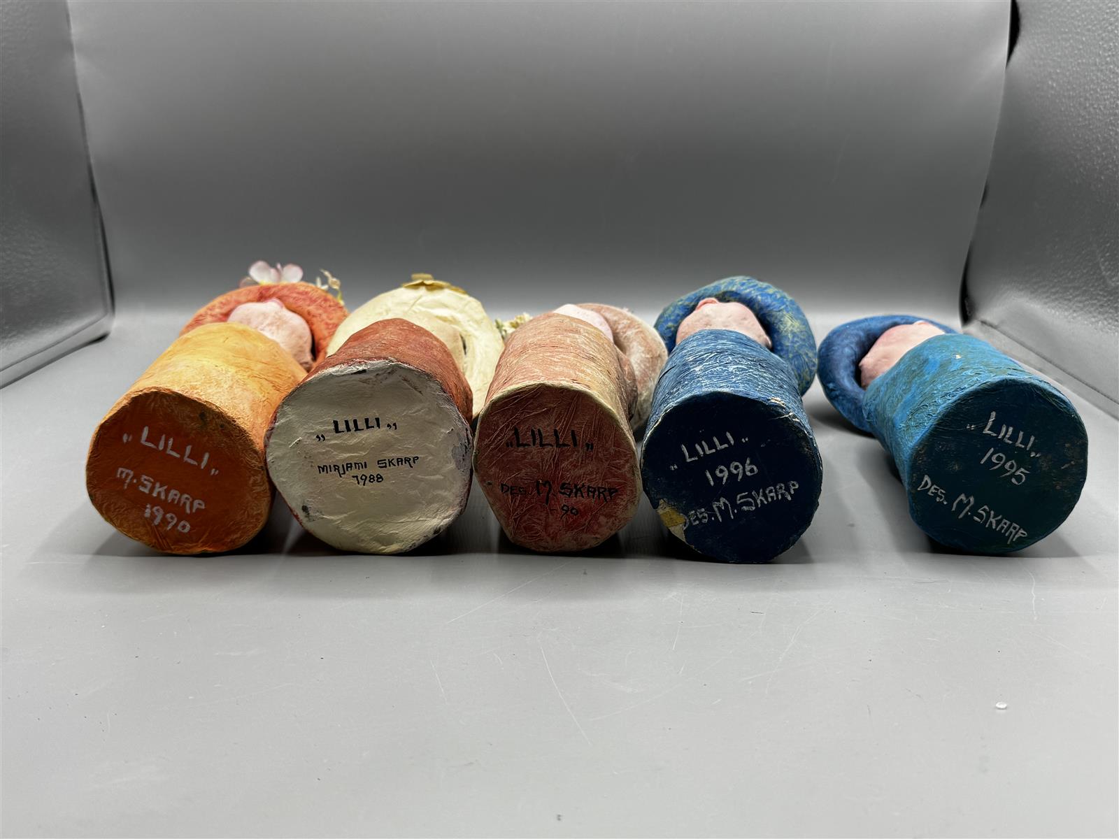 Lilli paperimassa veistokset (5 kpl) Mirjami Skarp