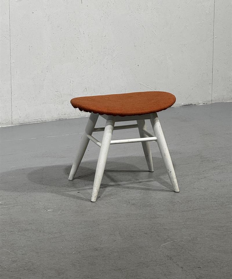 Vintage jakkara oranssi istuin