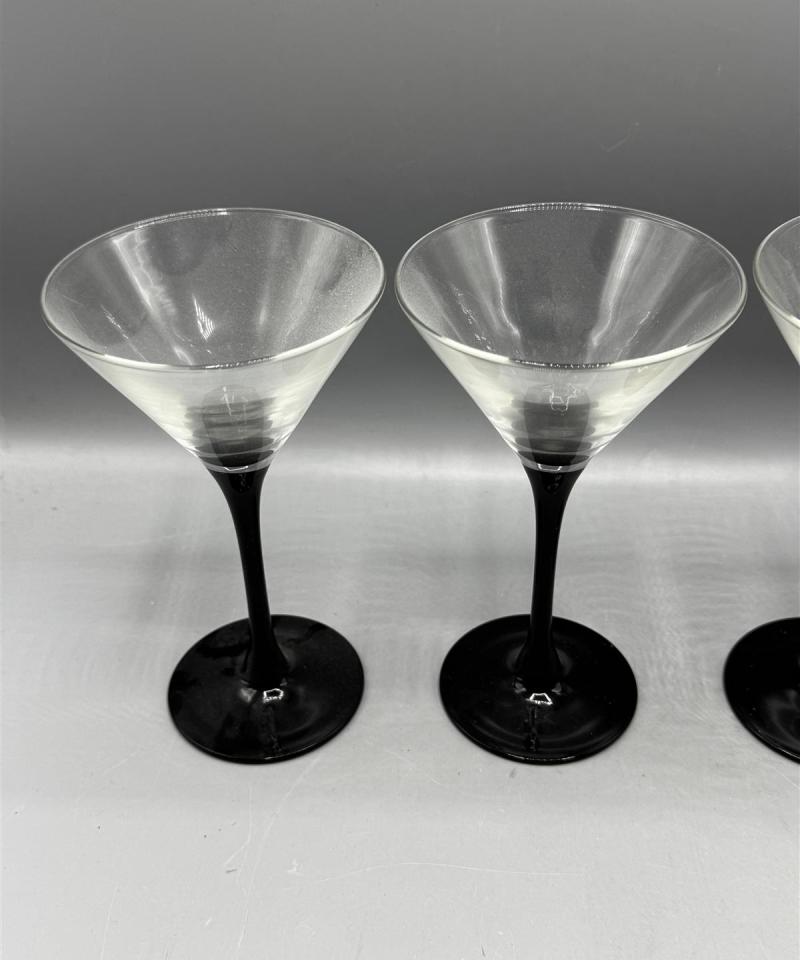 Cocktail lasit (4kpl) musta jalka