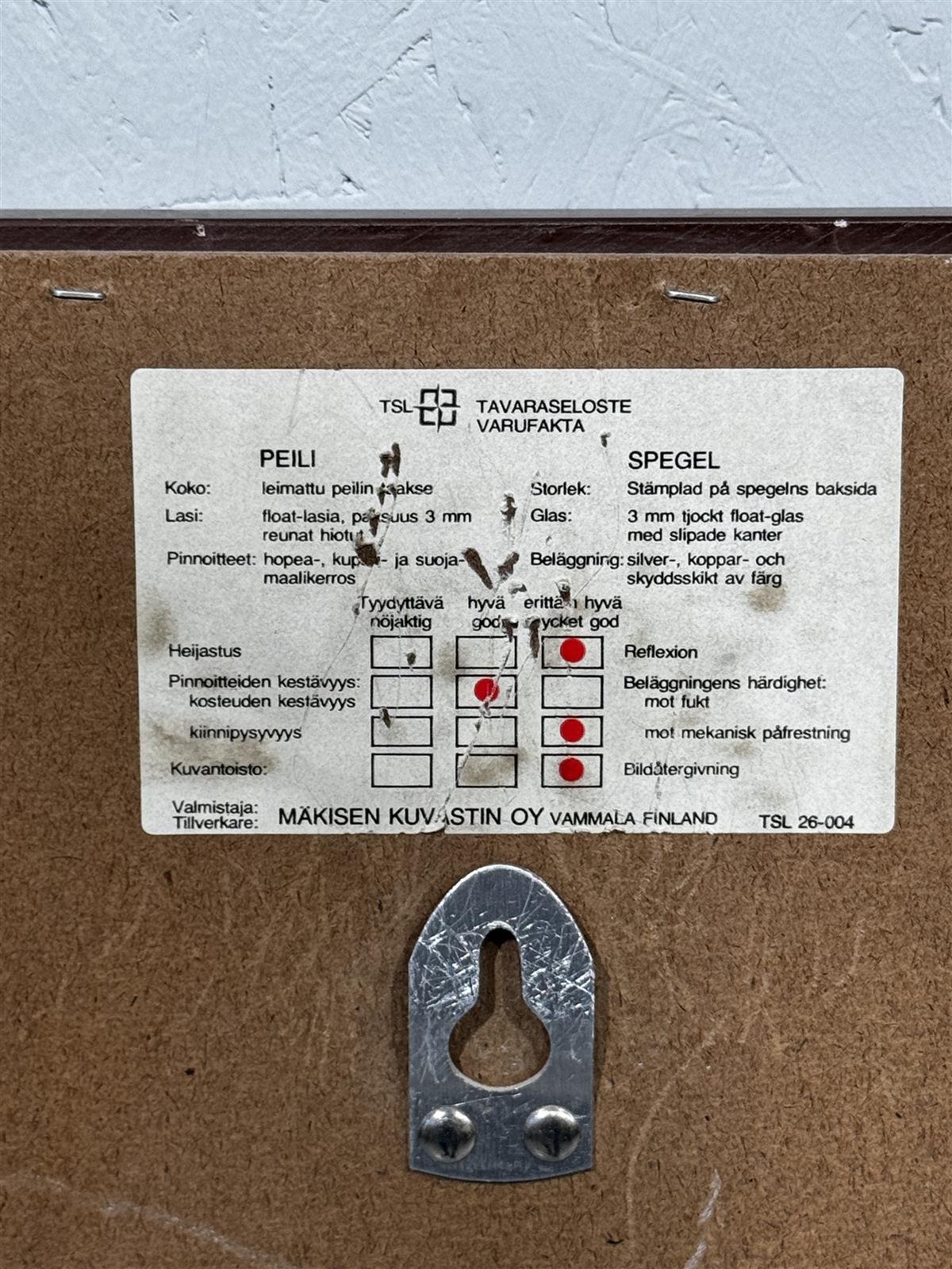 Retro peili 30x100cm