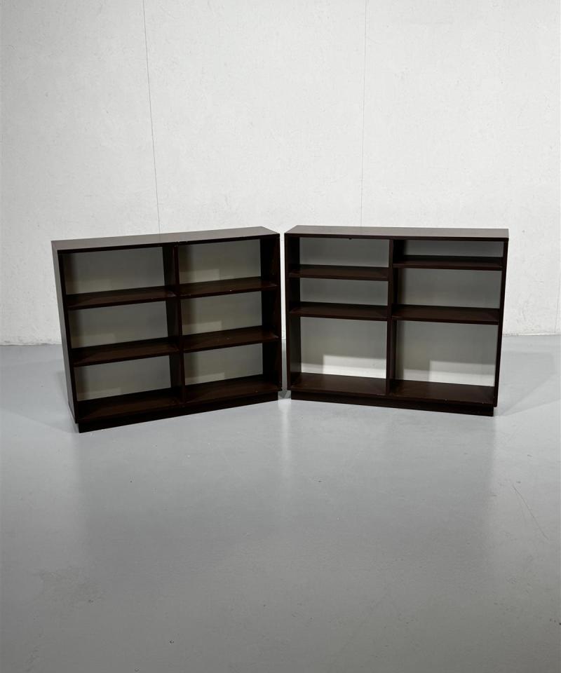 Ruskea retro hyllykkö (2 kpl)