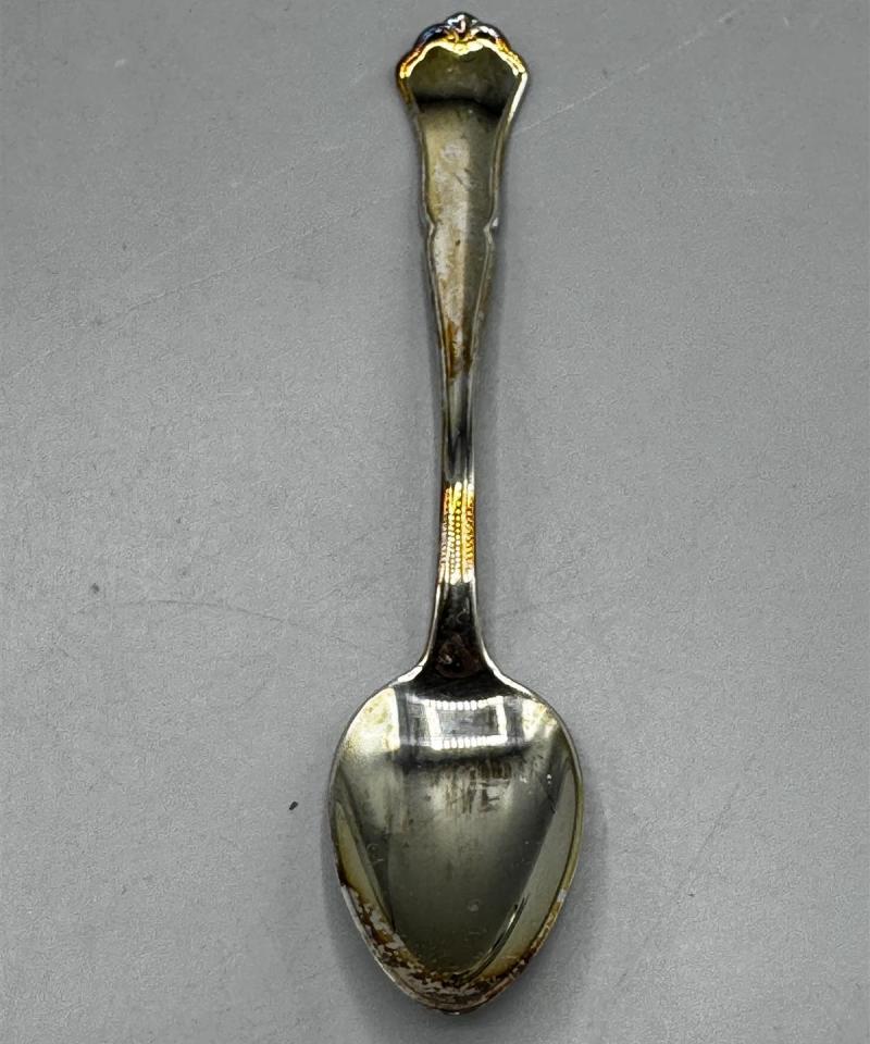 Chippendale hopea kahvilusikka 6 kpl + sokerilusikka (H830)