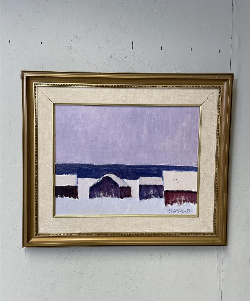 Taulu Talvimaisema öljyväri, Pekka Laiho -84