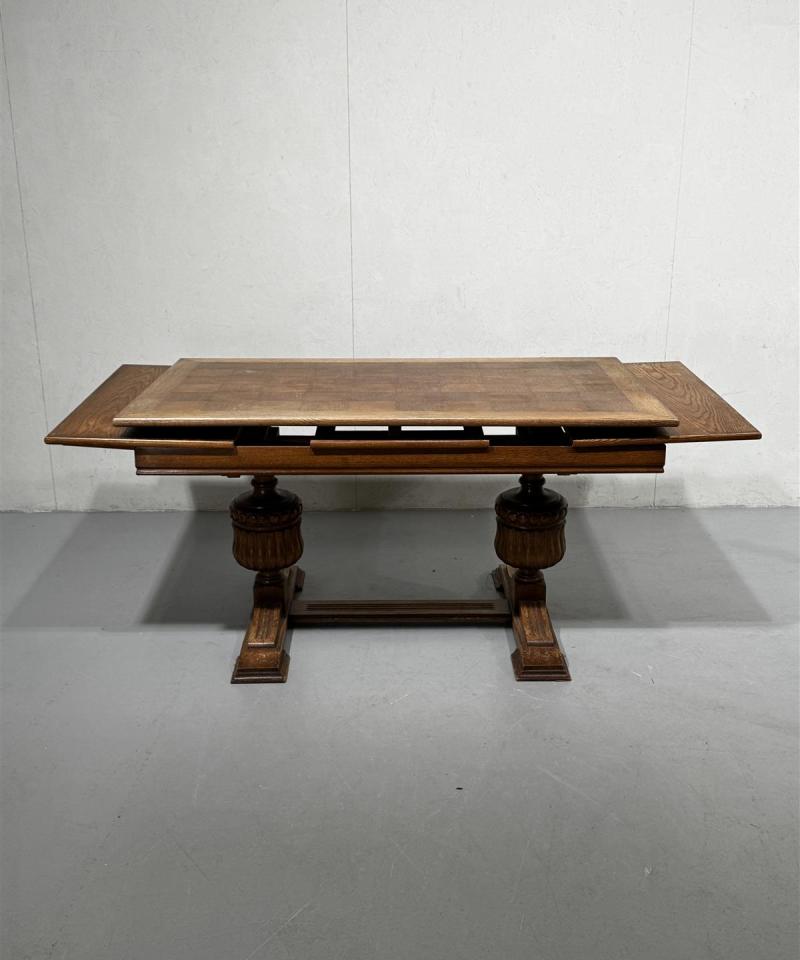 Rustiikki ruokapöytä 147x91cm levitettävä