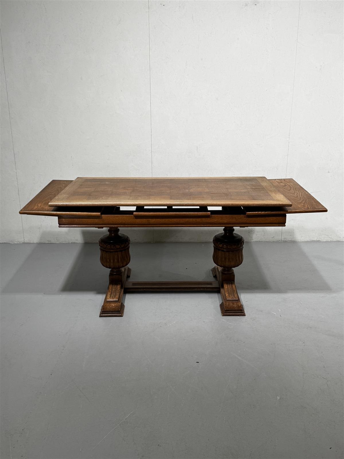 Rustiikki ruokapöytä 147x91cm levitettävä