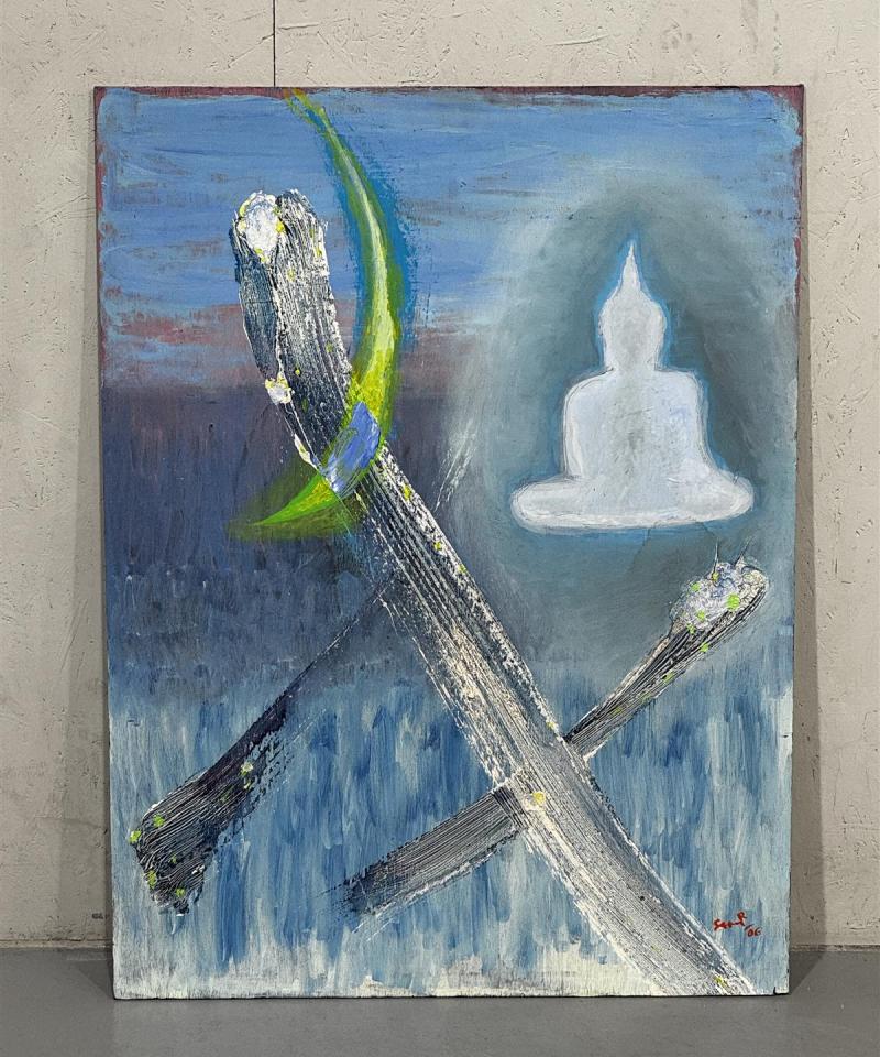 Taulu "Leijuva" öljyväri kovapinnalle Sami R -06