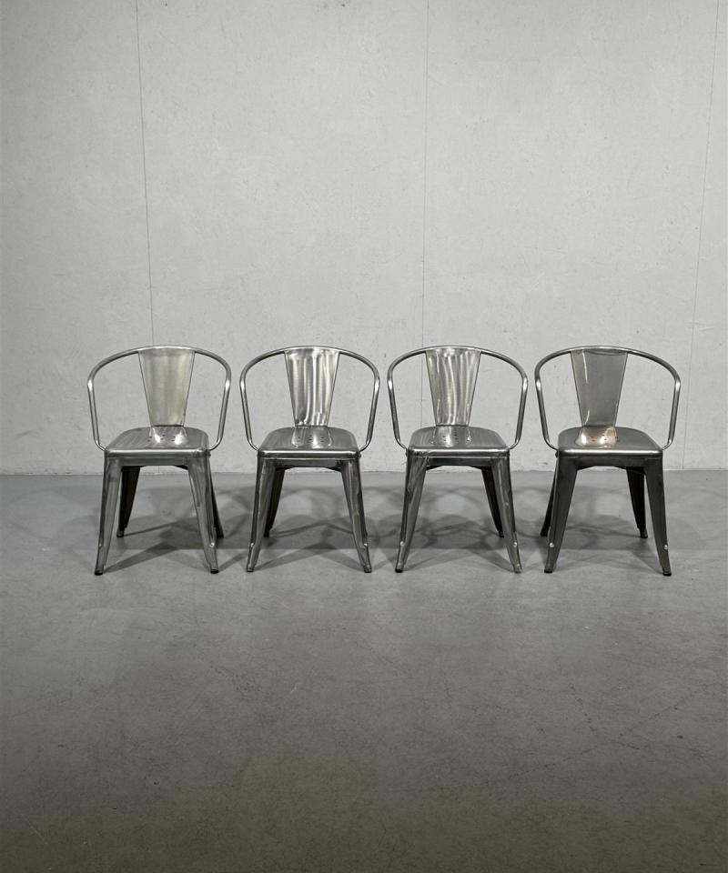 Metallituolit (4kpl) pinottavat