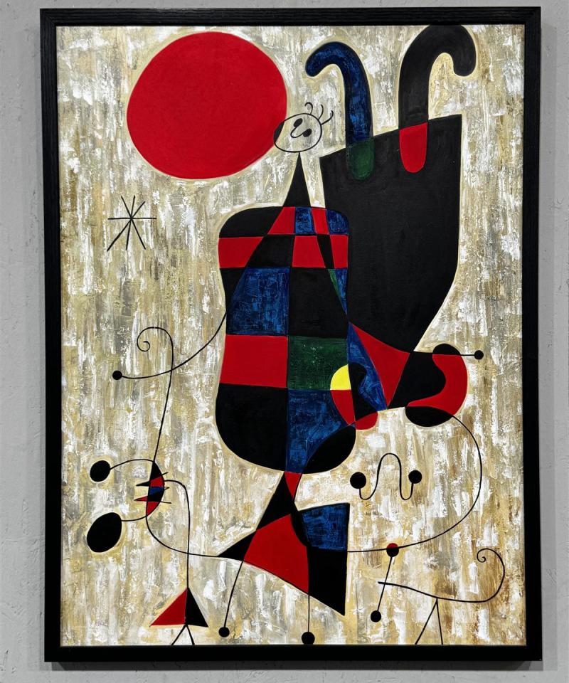 Taulukopio Figures and Dog in Front of the Sun