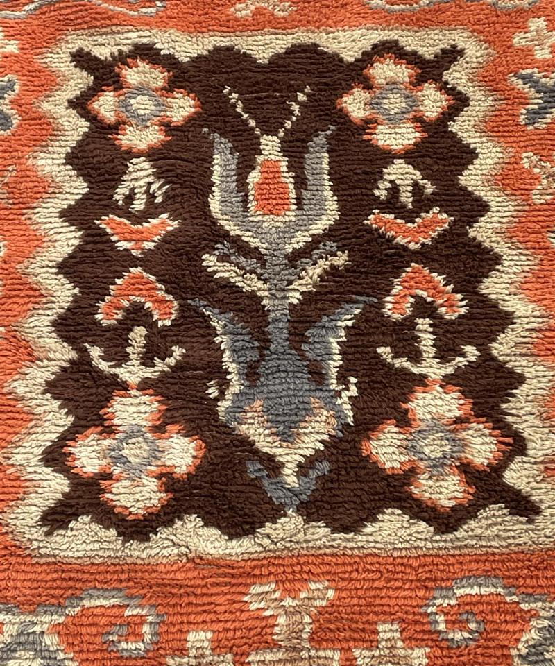 Vintage ryijy ”Elämänkukka” 100x148cm, Aino Backman