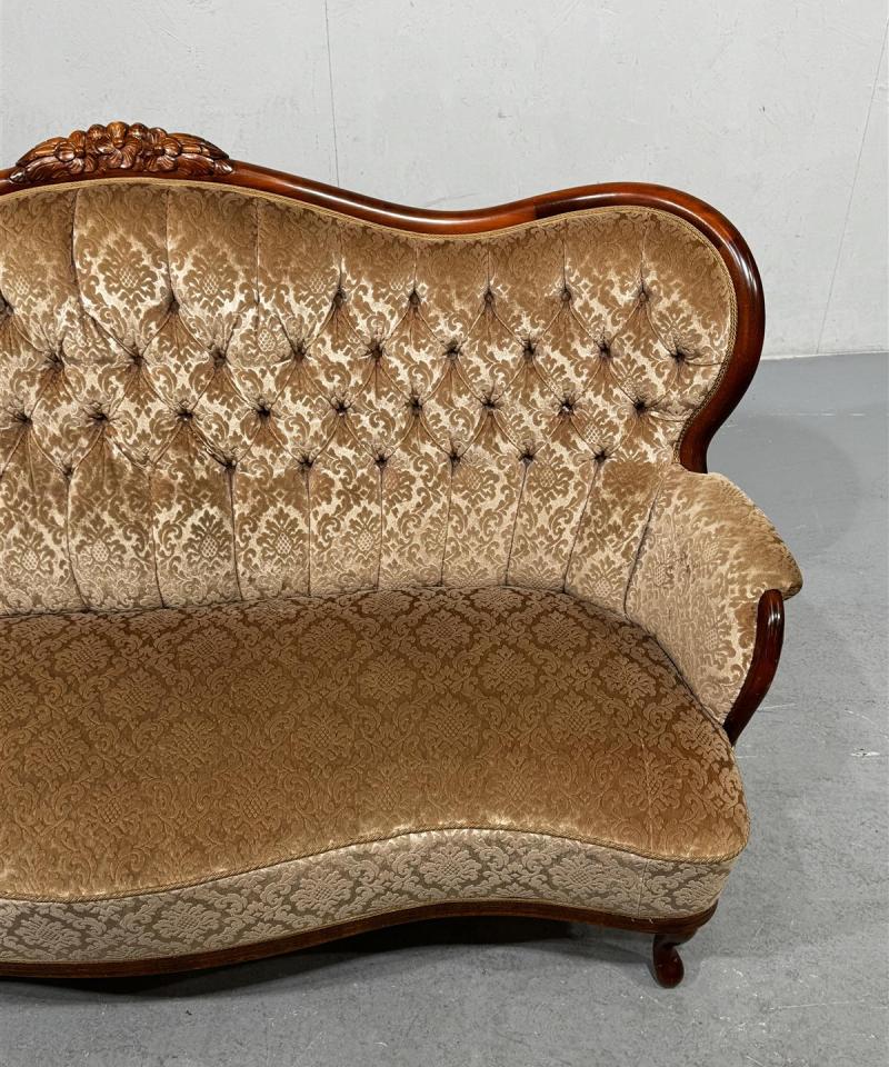 Vintage Rokokoo sohva vakosametti