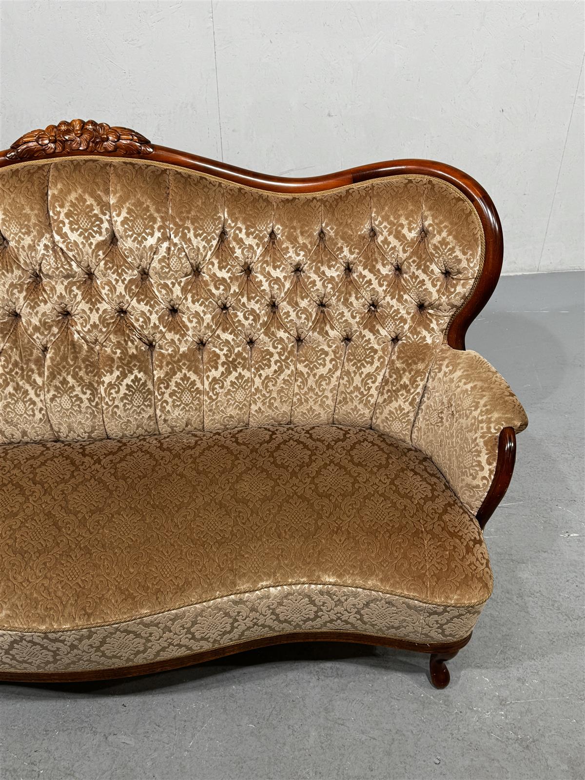 Vintage Rokokoo sohva vakosametti
